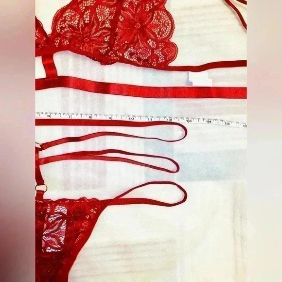 ๐ Cherry ๐ Red ๐ Sexy  Lace Set for Modeling or just a Fun ๐คฉ๐๐๐ - Picture 10 of 11
